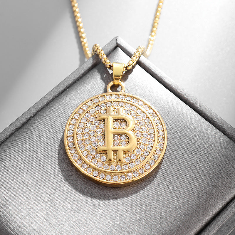 Letter Pendant Necklace with Vintage Chain