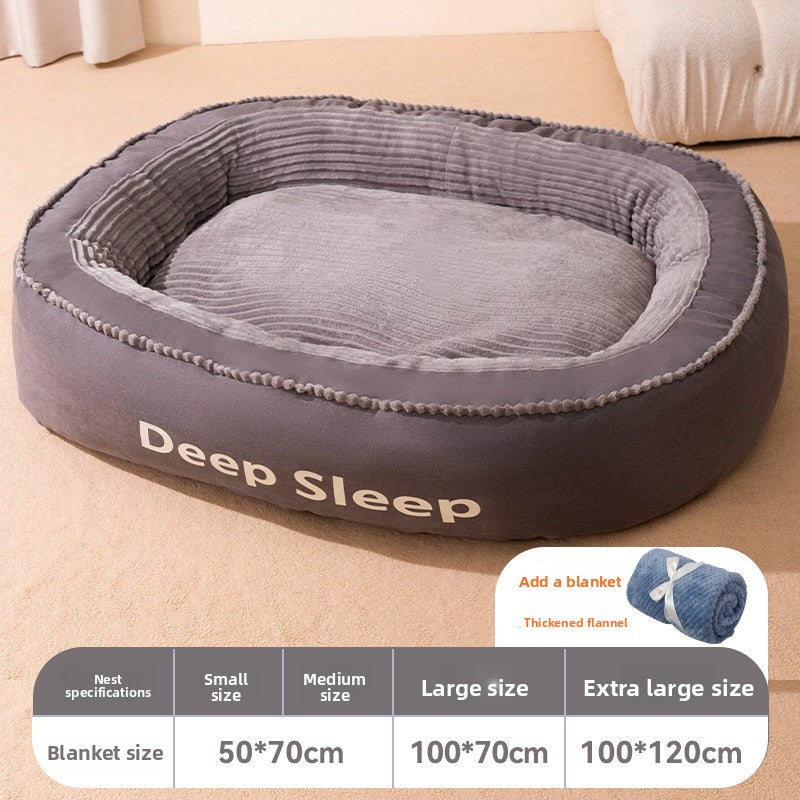 Removable Washable Thickened Pet Dog Bed