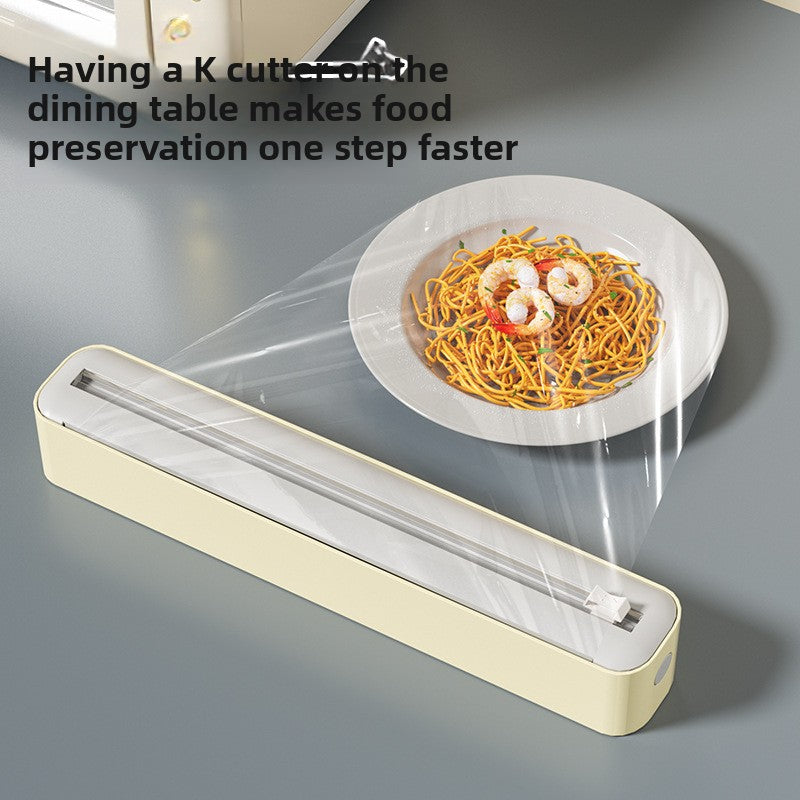 Adjustable Kitchen Wrap Cutter with Storage