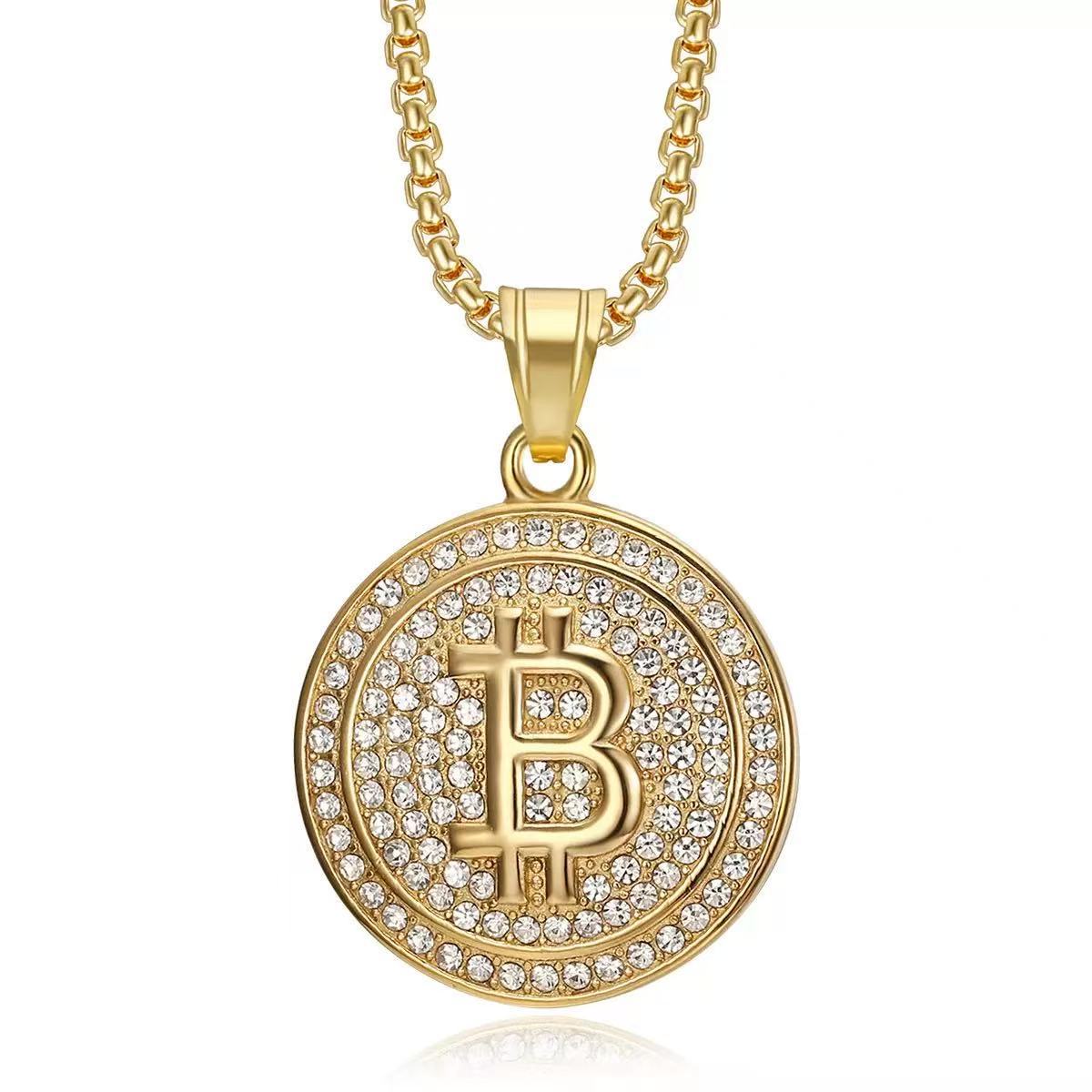 Diamond Letter Titanium Steel Necklace