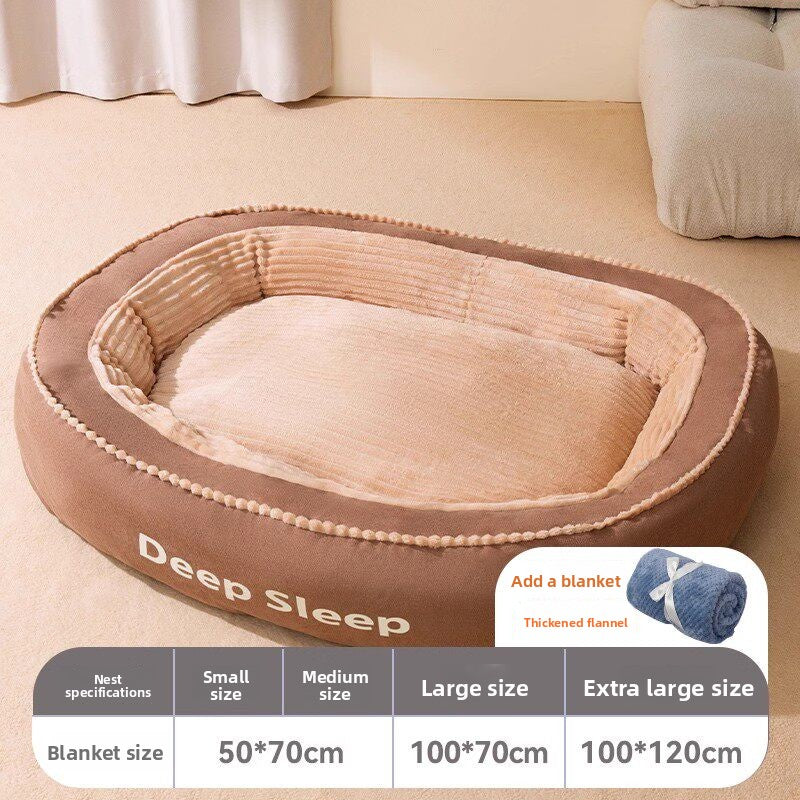 Removable Washable Thickened Pet Dog Bed