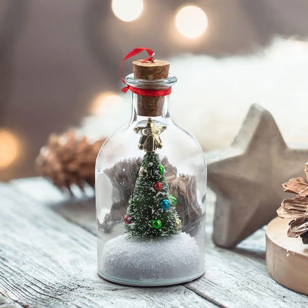 Christmas Tree Message Bottle with Recording