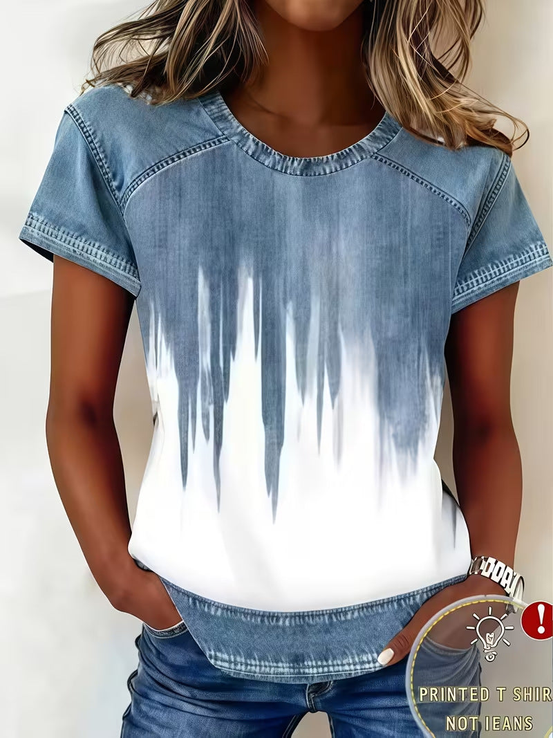 3D Digital Print Short-Sleeve Women's  T-Shirt