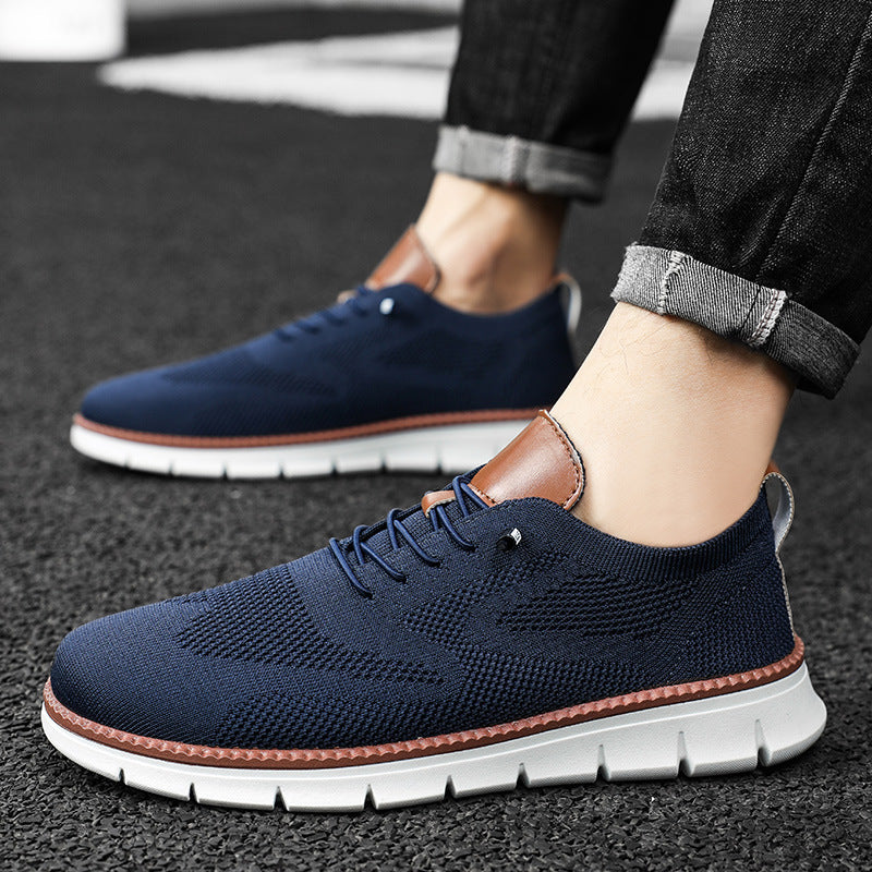 Men's Breathable Fly Woven Mesh Sneakers Casual Running Shoes
