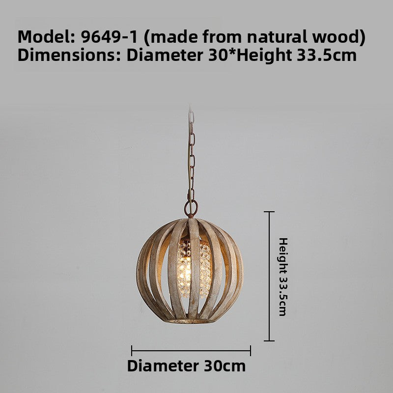 Decorative Wood Chandelier with LED Light