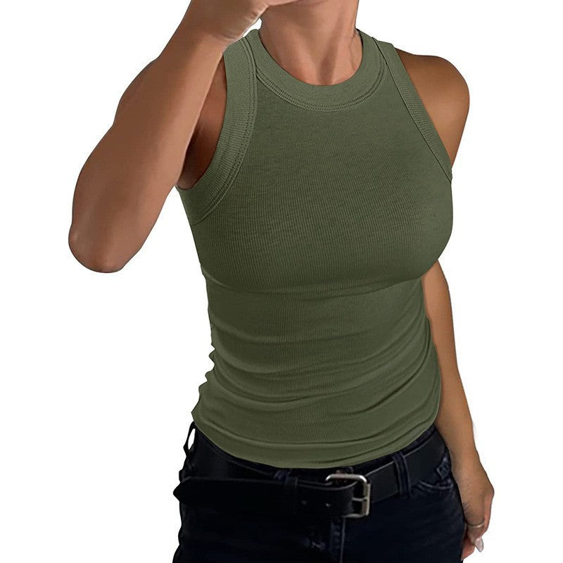 Womens Ribbed Racerback Tank Top