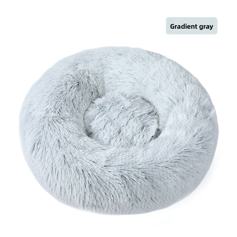 Plush pet bed