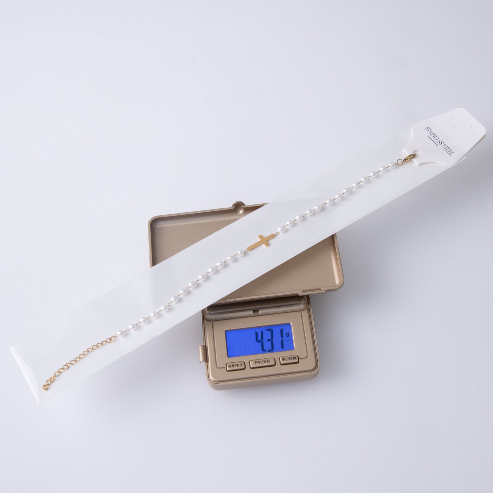 Religious Cross Stainless Steel Jewelry Bracelet