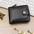 Retro Mens Short Zipper Wallet