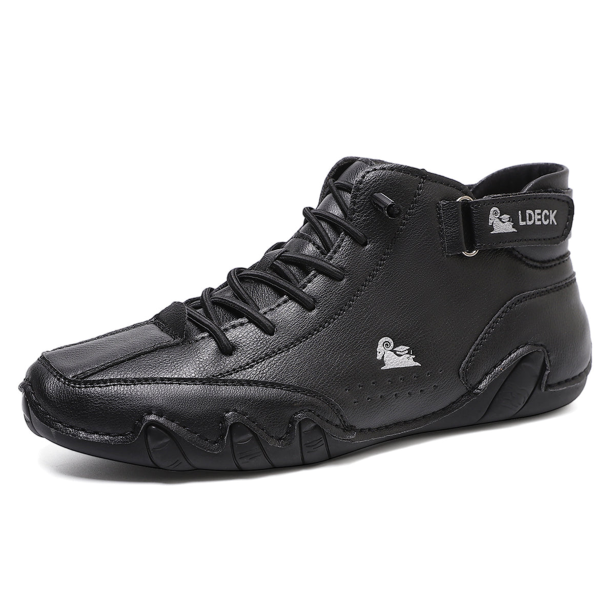 Genuine Leather High-Top Unisex Boots