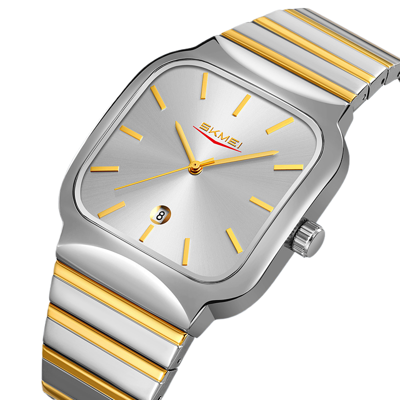 Square-shaped men's and women's watches