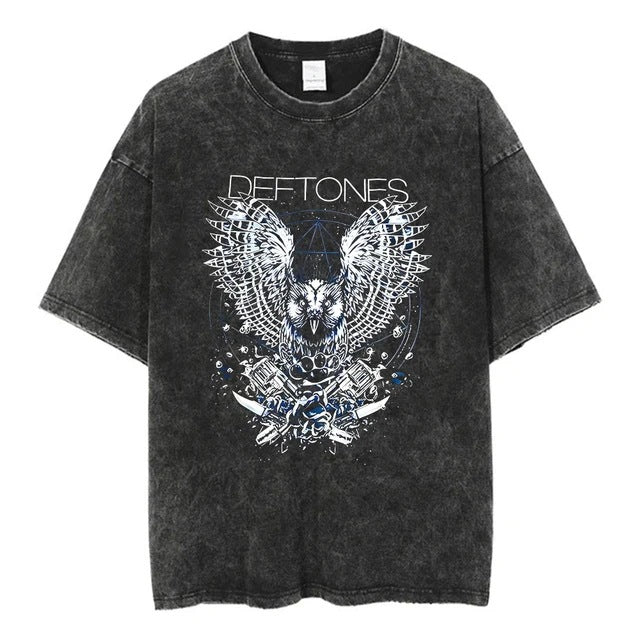 Deftones Band Graphic Cotton T-Shirt