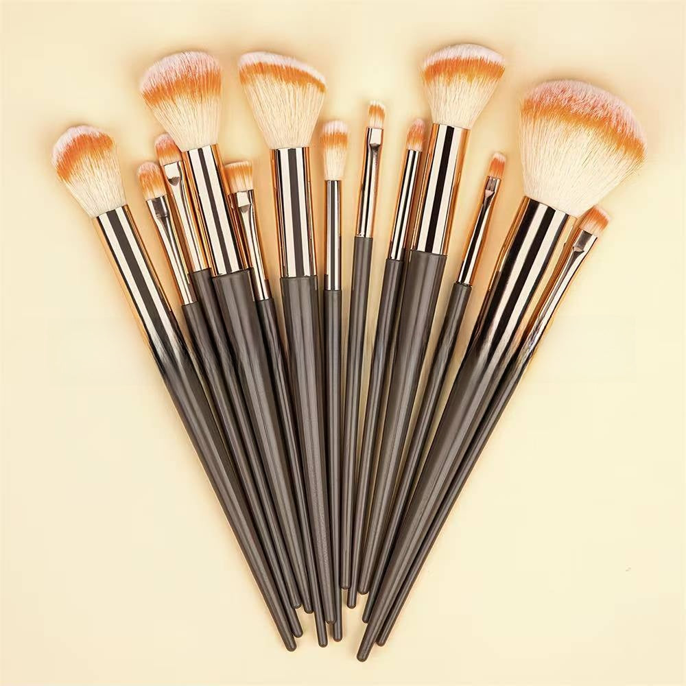 13 Piece Makeup Brush Set for Powder Blush Eye Lip