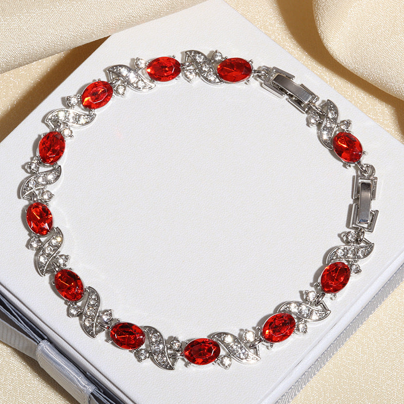 Cross-Shaped Zircon Alloy Bracelet