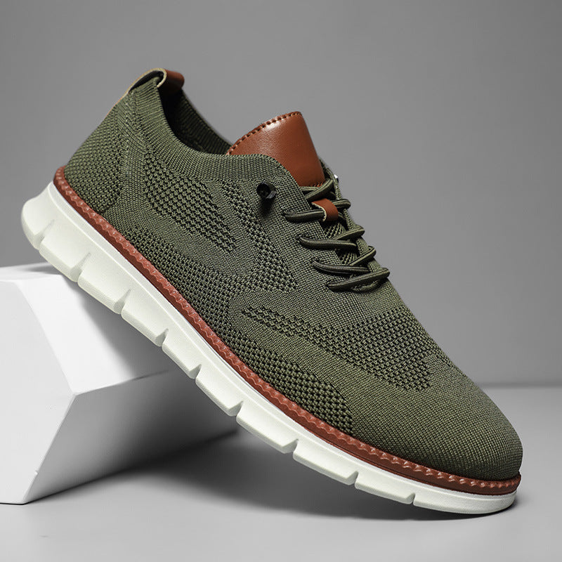 Men's Breathable Fly Woven Mesh Sneakers Casual Running Shoes