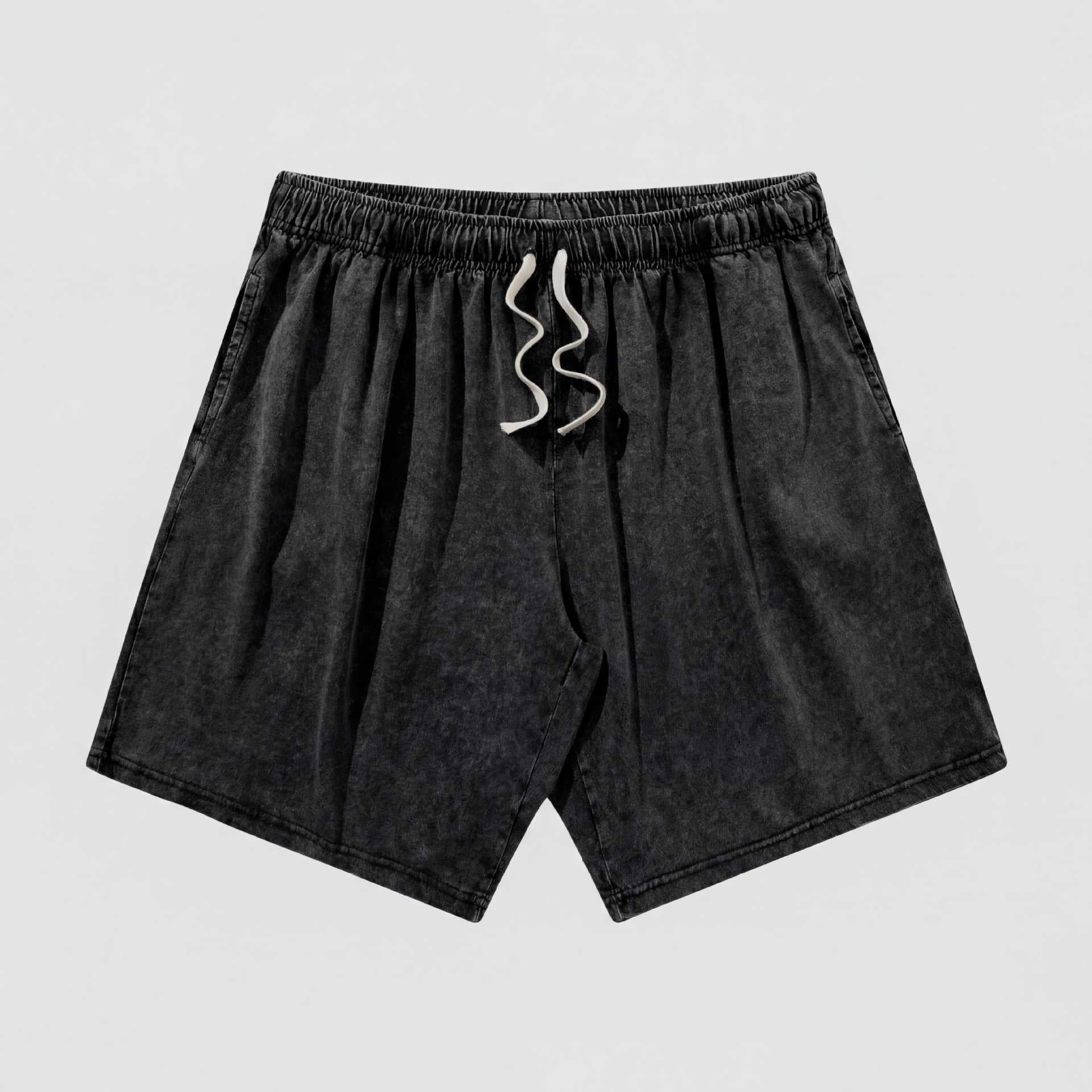Men's Vintage Washed Cotton Shorts Set