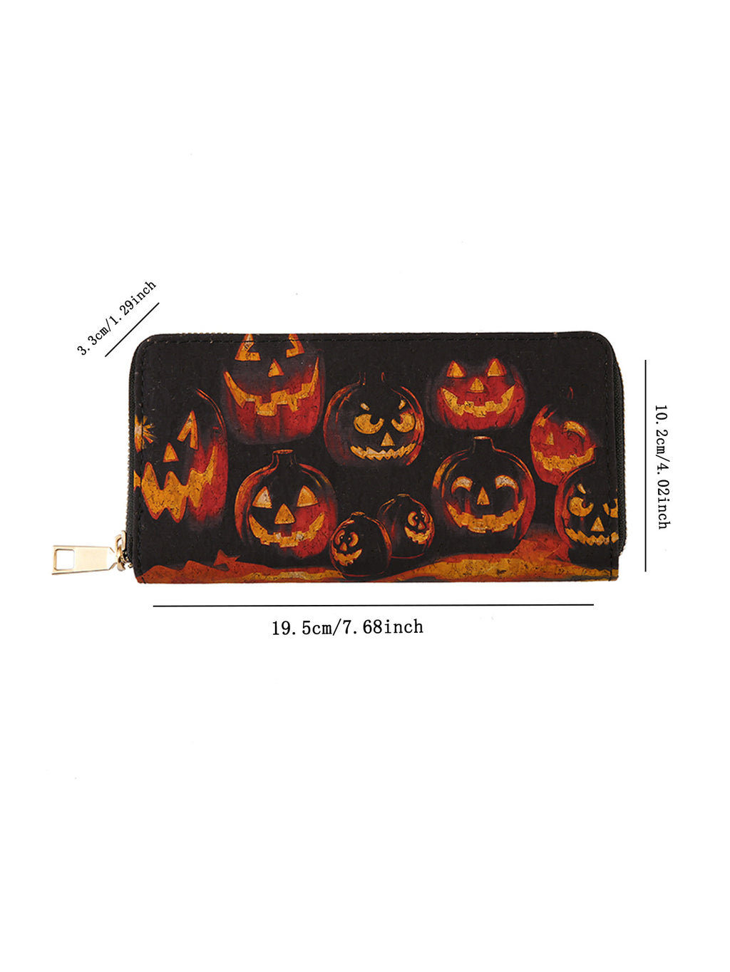 Halloween Pattern Long Wallet with Zipper