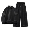 Unisex Stand Collar Sweatshirt and Pants