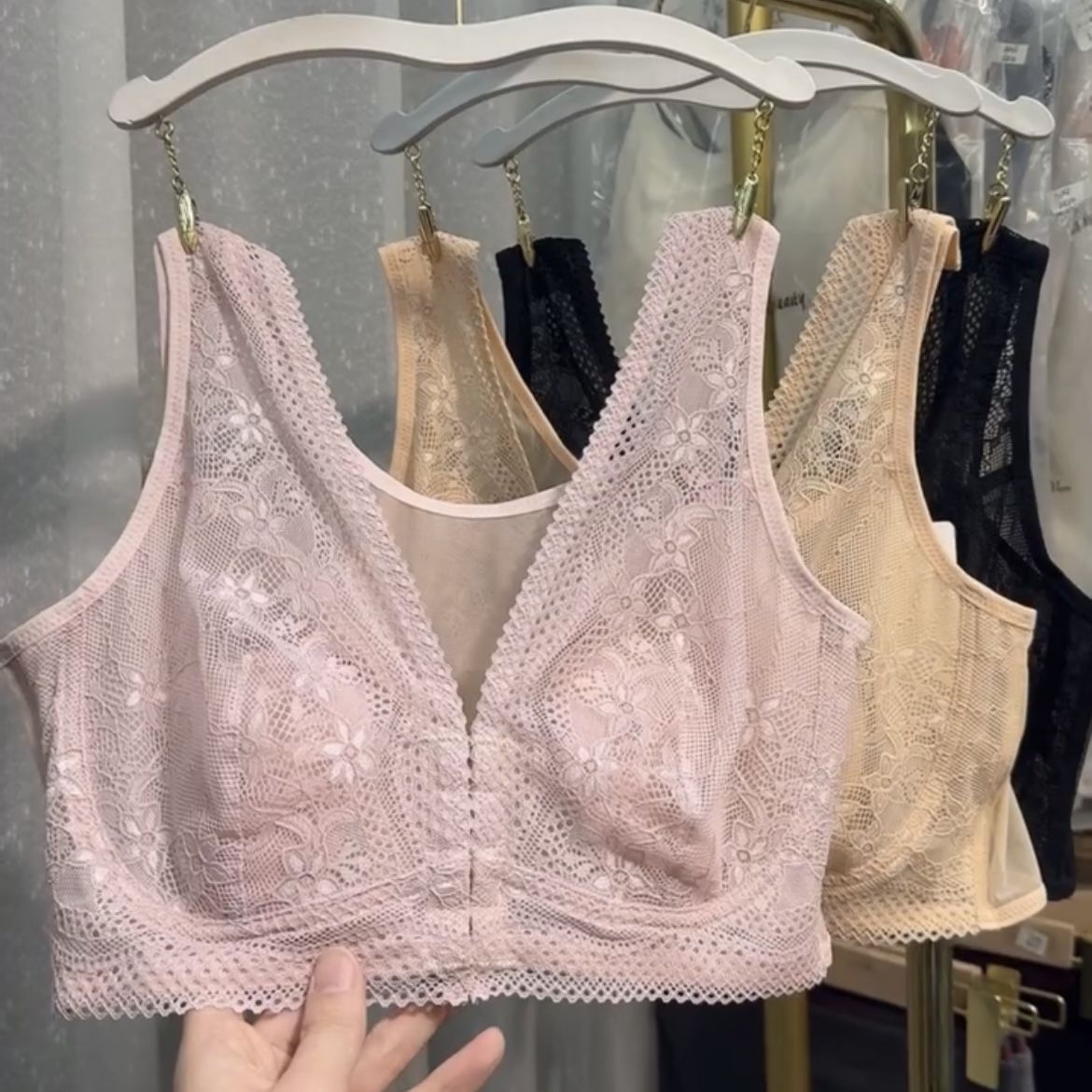 Front Clasp Lace Underwire Bra