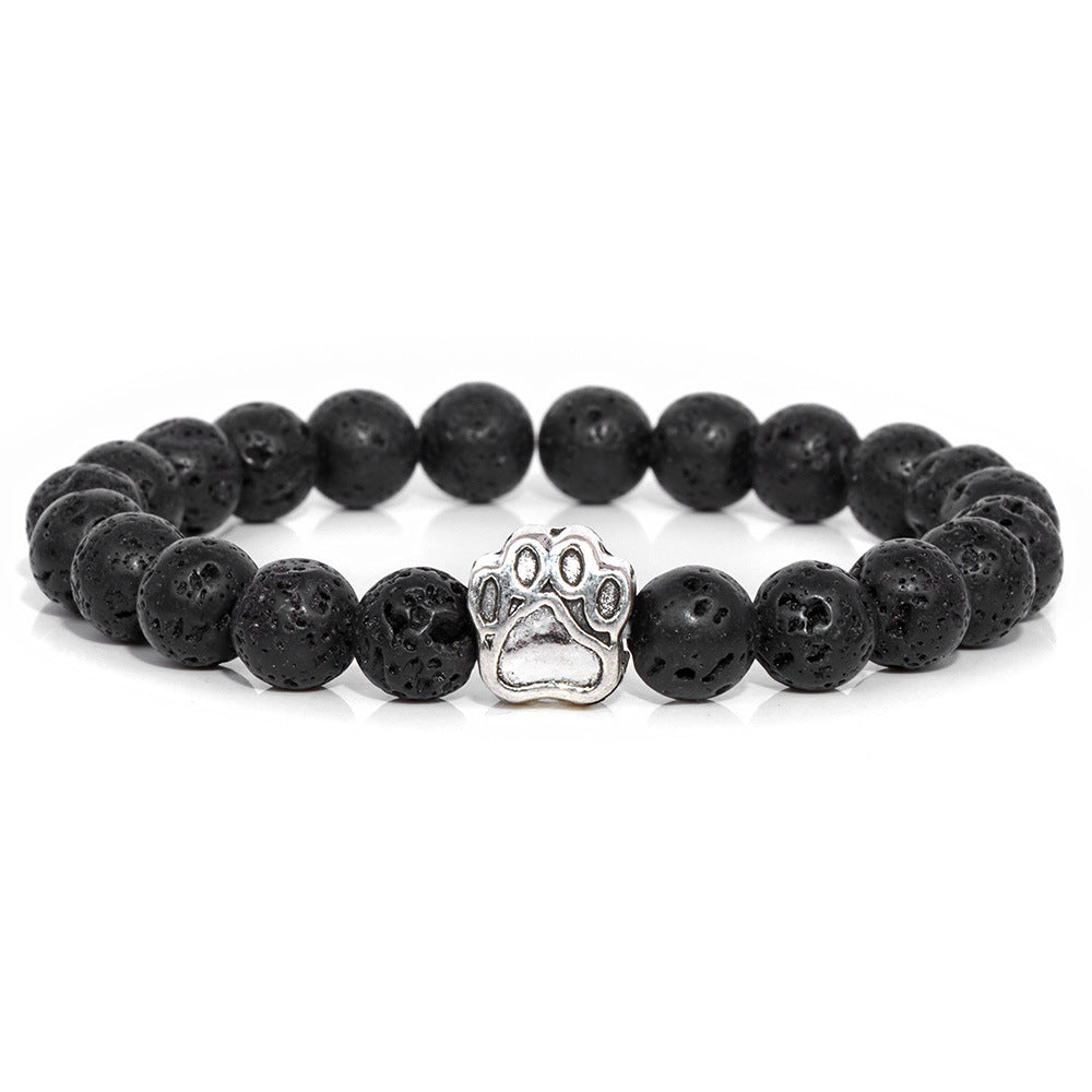 Elastic Stone Bead Bracelet Vintage Unisex Jewelry