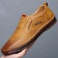 Mens Leather Stitched Loafers