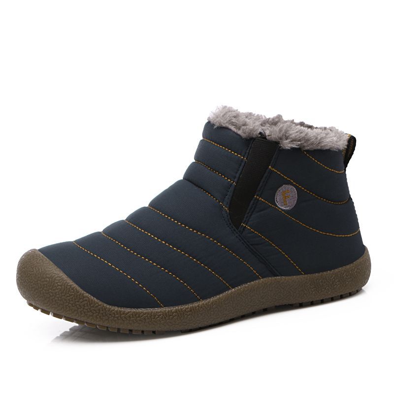Waterproof snow boots for men, large-size cotton shoes, unisex footwear, lined men?s shoes for outdoor use