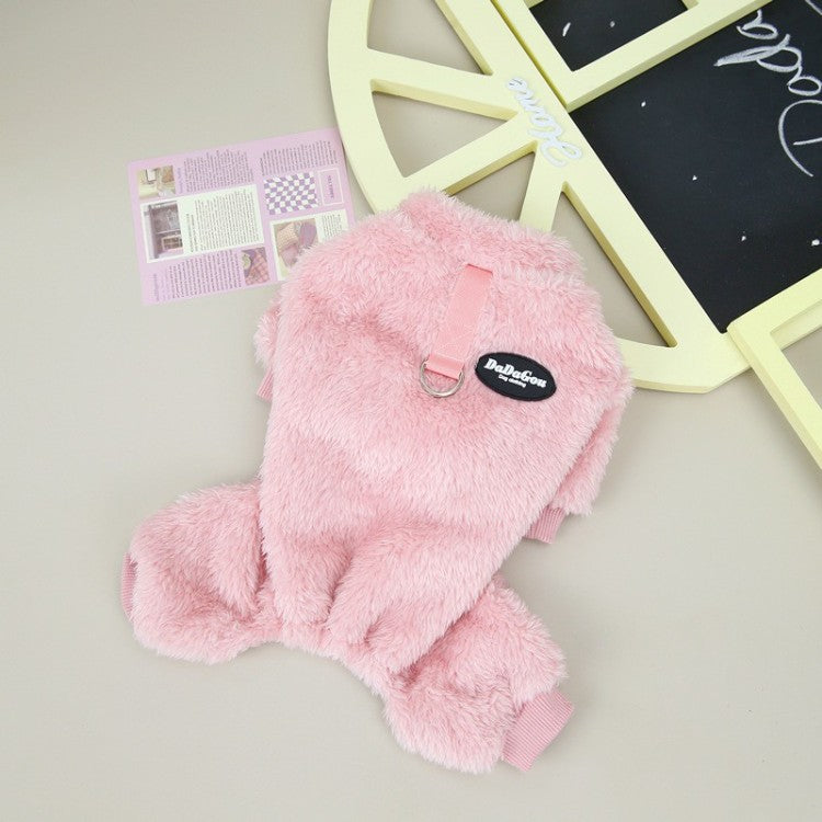 Fleece Lined Cable Knit Four Leg Dog Suit