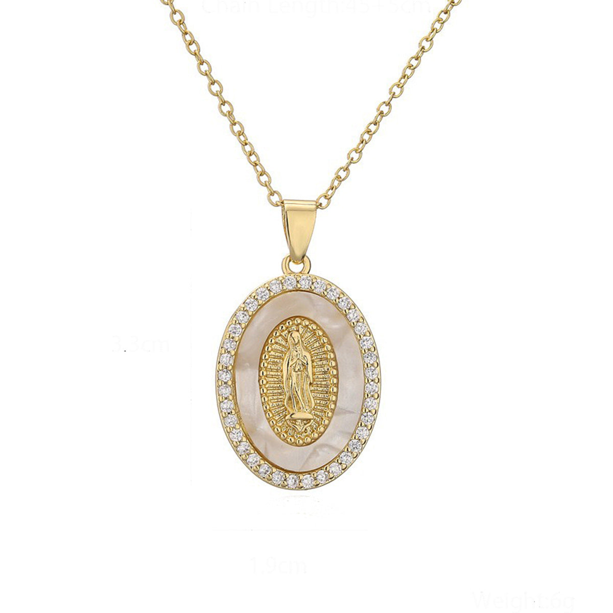 Geometric Zirconia Pendant Necklace