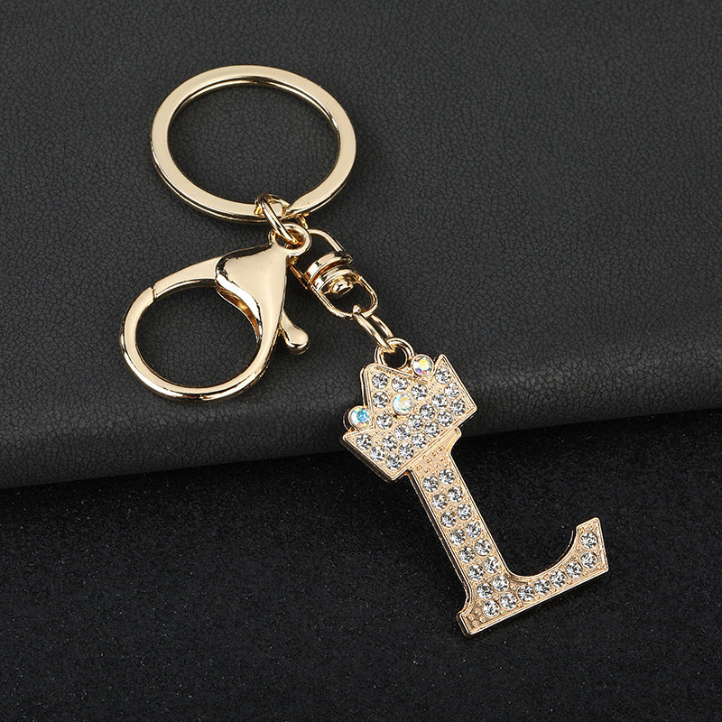 Fashion Zinc Alloy Letter Keychain Pendant