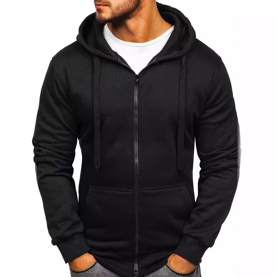 Mens Zip-Up Fleece Hoodie Sweatshirt