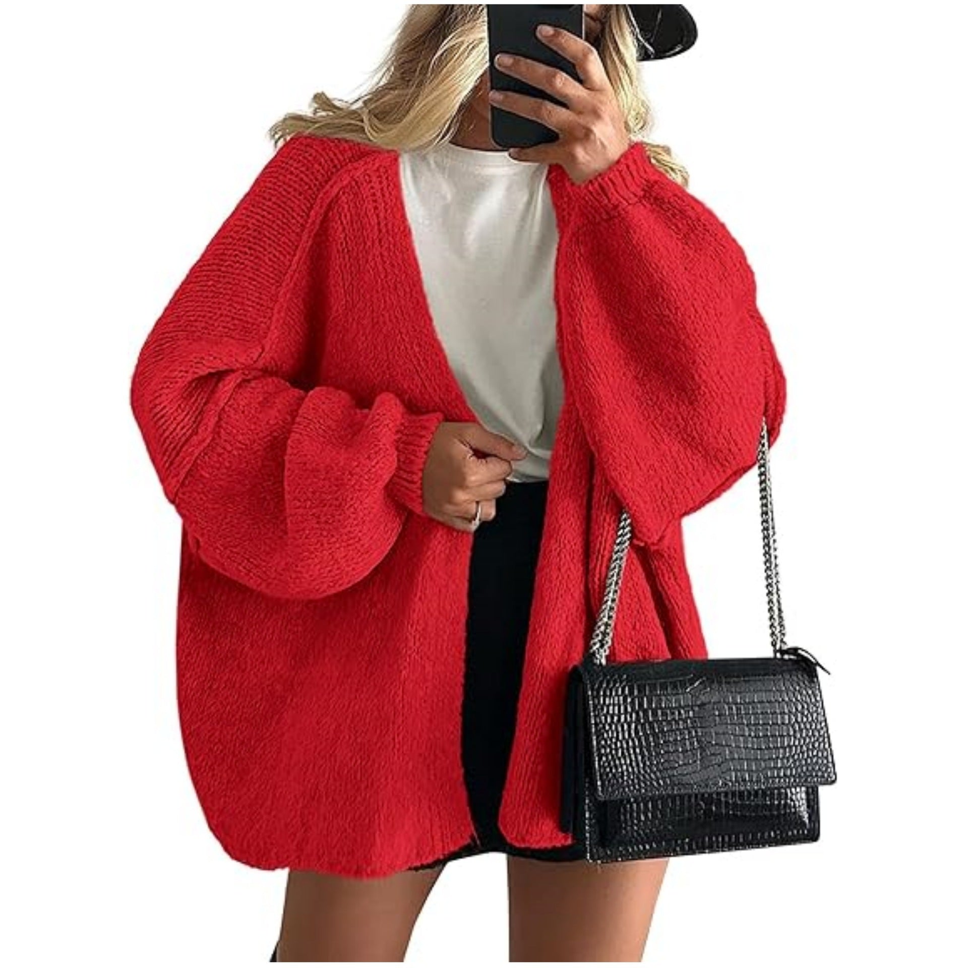 Womens Knitted Cardigan Loose Fit