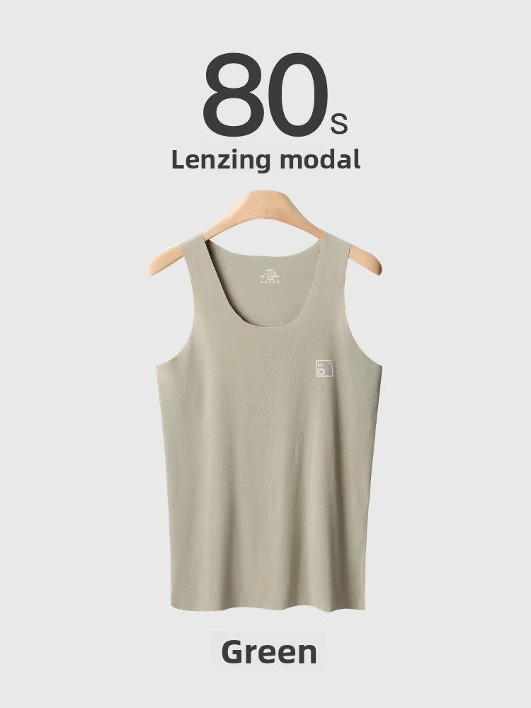 Men's Seamless Modal Tank Top Cross Strap Vest Undershirt Summer