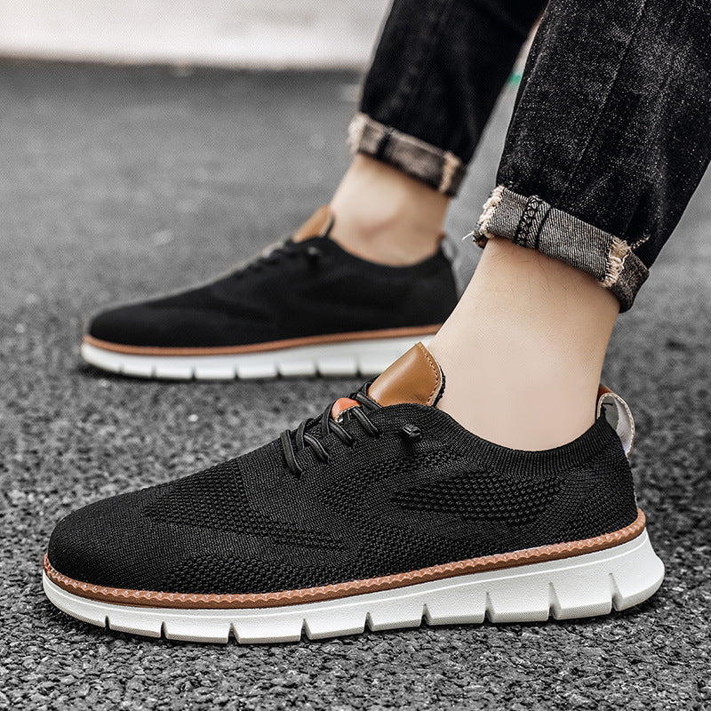 Men's Breathable Fly Woven Mesh Sneakers Casual Running Shoes