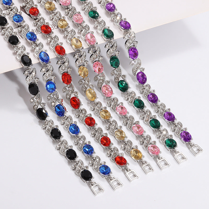 Cross-Shaped Zircon Alloy Bracelet