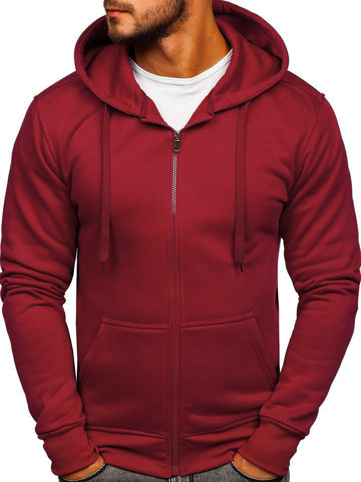 Mens Zip-Up Fleece Hoodie Sweatshirt