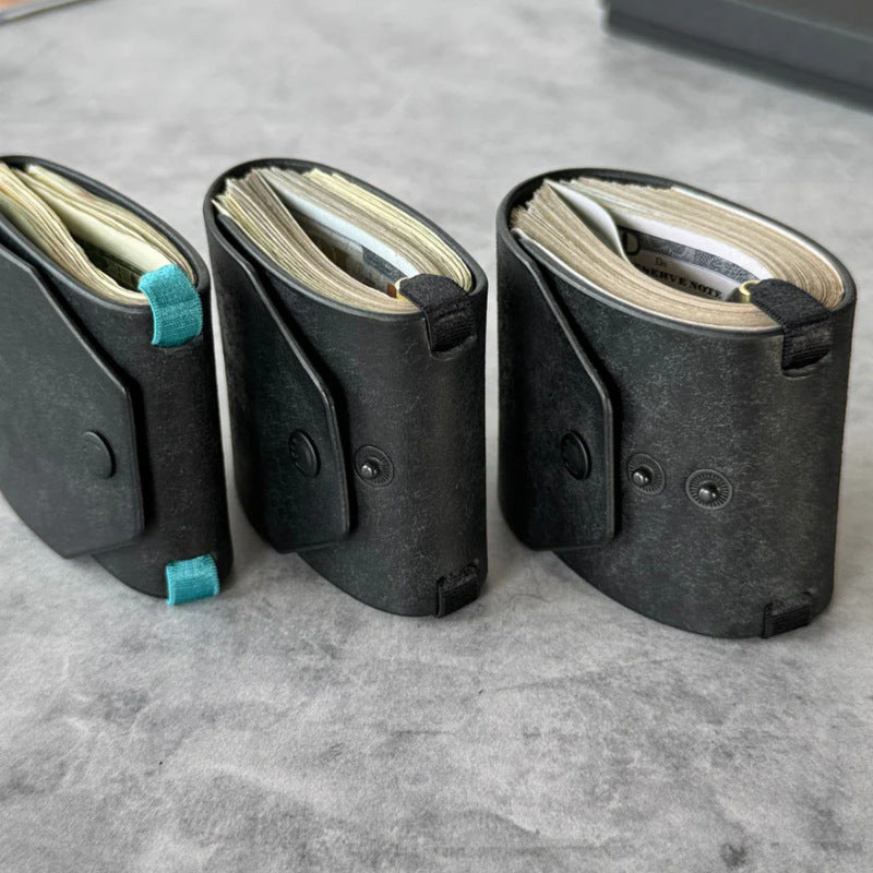 Magnetic Closure Leather Cash Wrap Wallet