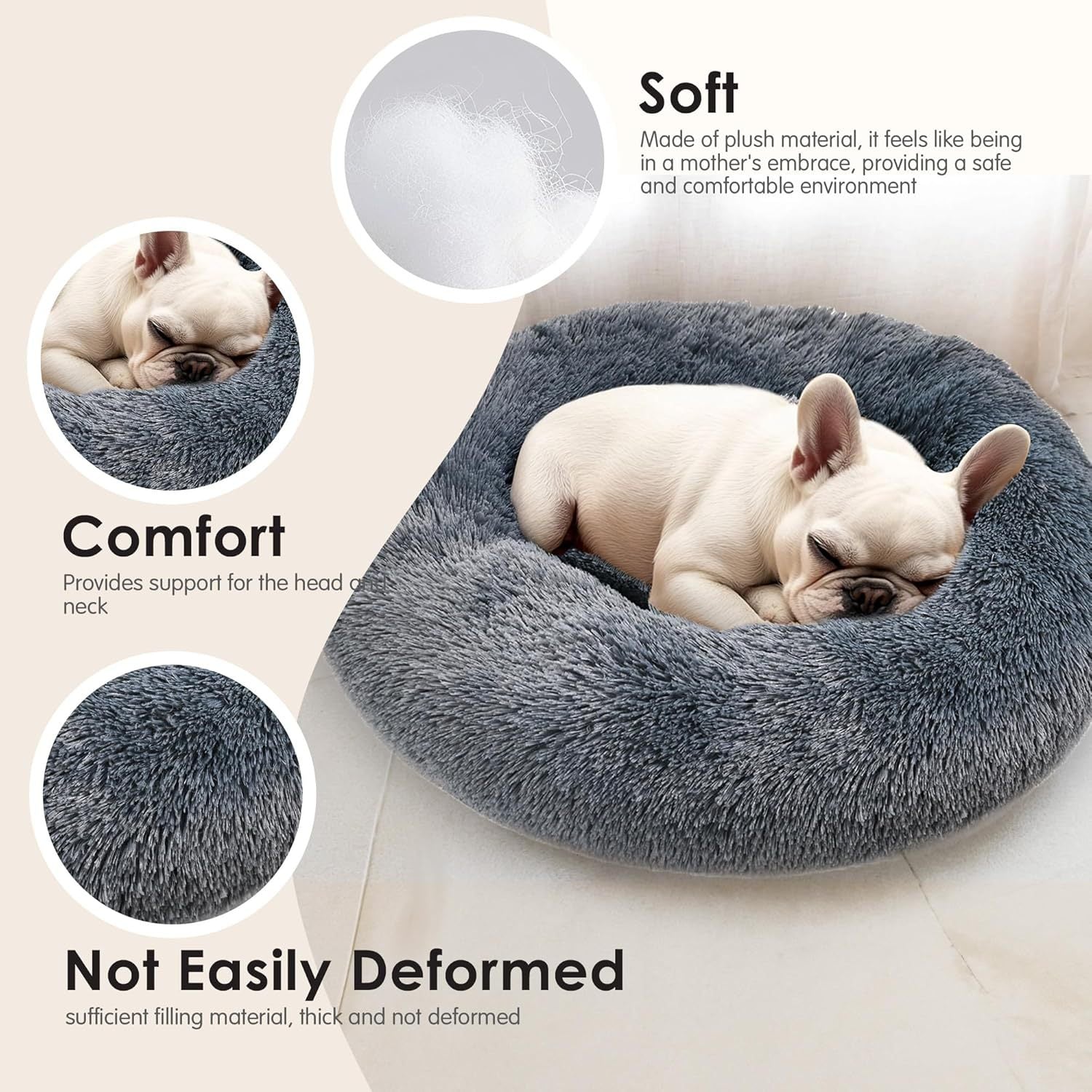 Soft and round pet bed