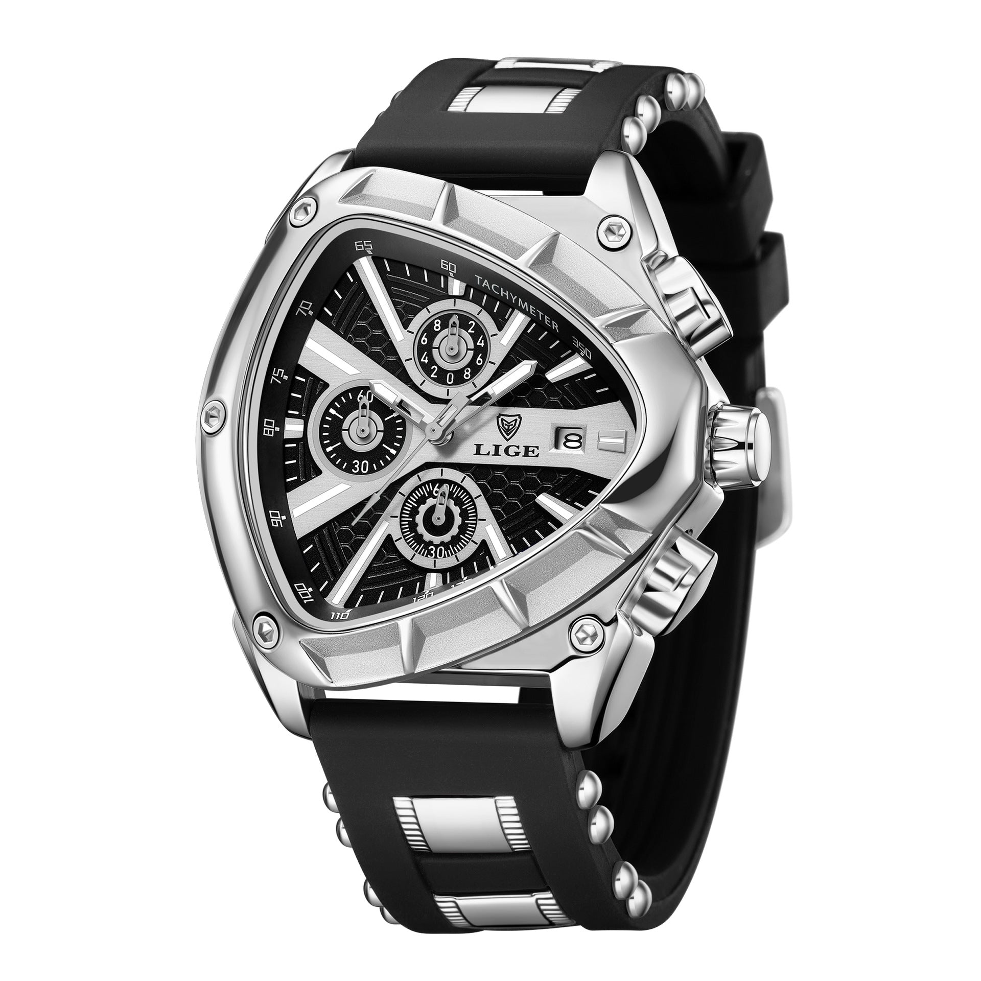 Polygonal Luminous Calendar Watch