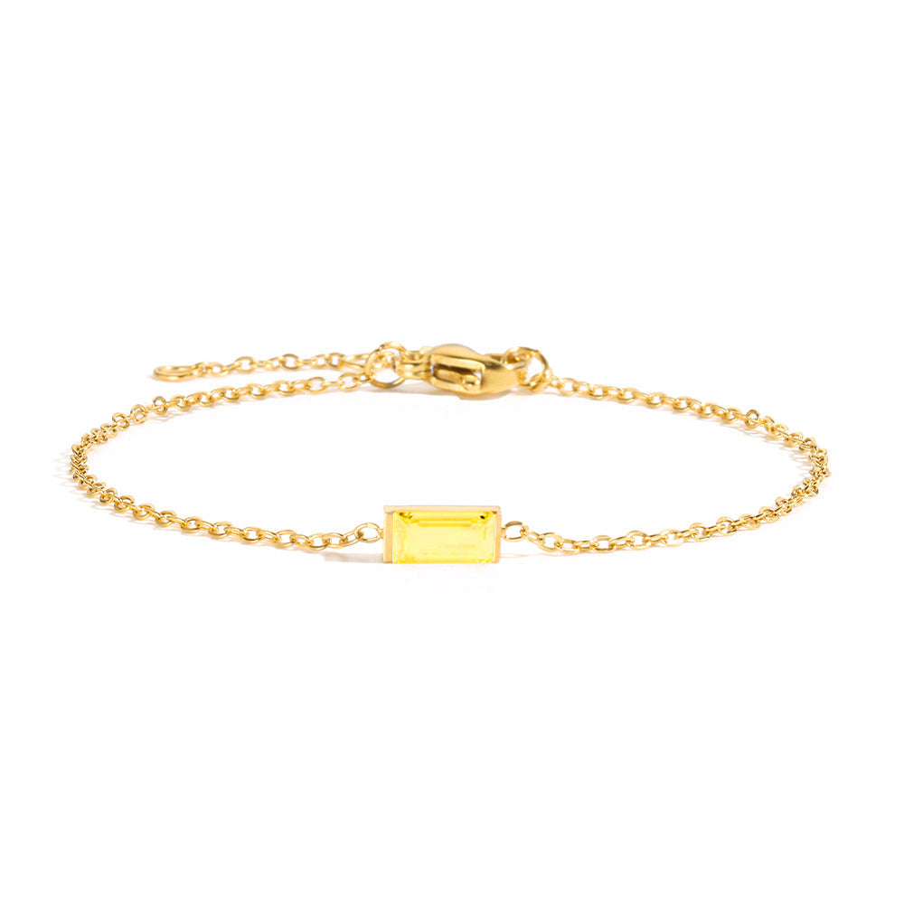 Zirconium Titanium Steel Geometric Bracelet