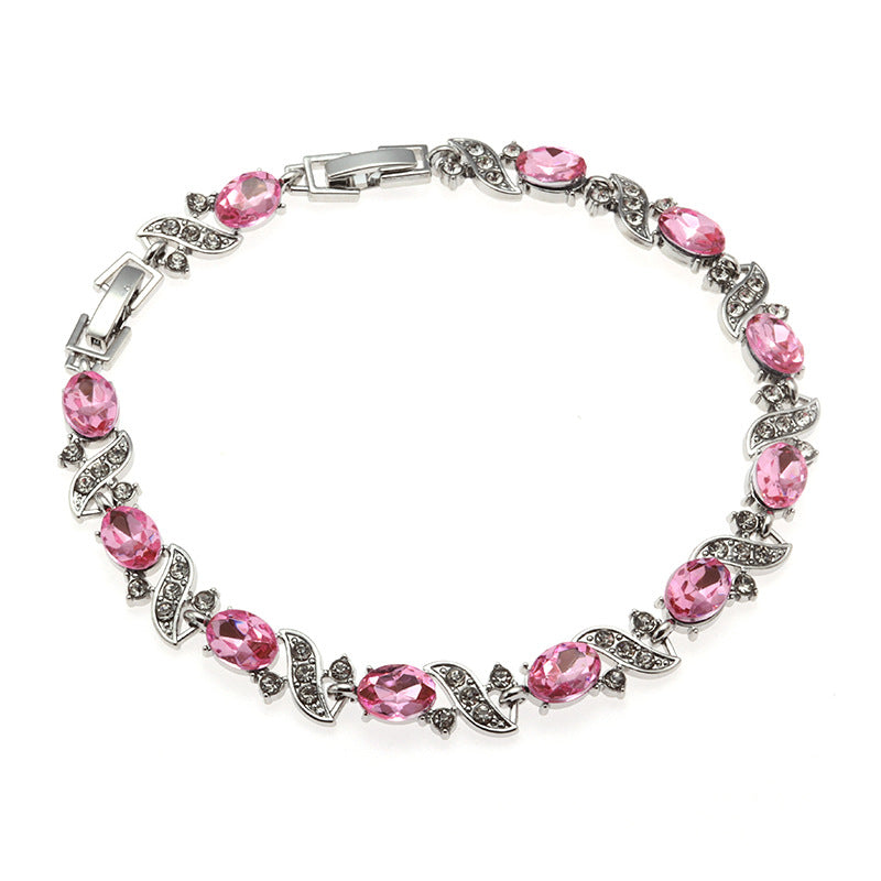 Cross-Shaped Zircon Alloy Bracelet