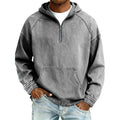 Men's Retro Half-Zip Hooded Sweatshirt