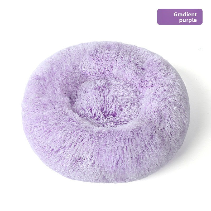 Plush pet bed