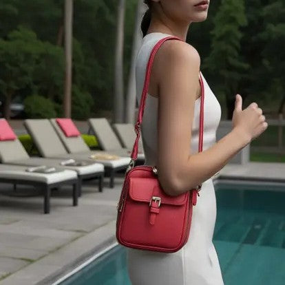 Unisex PU Leather Crossbody Messenger Bag