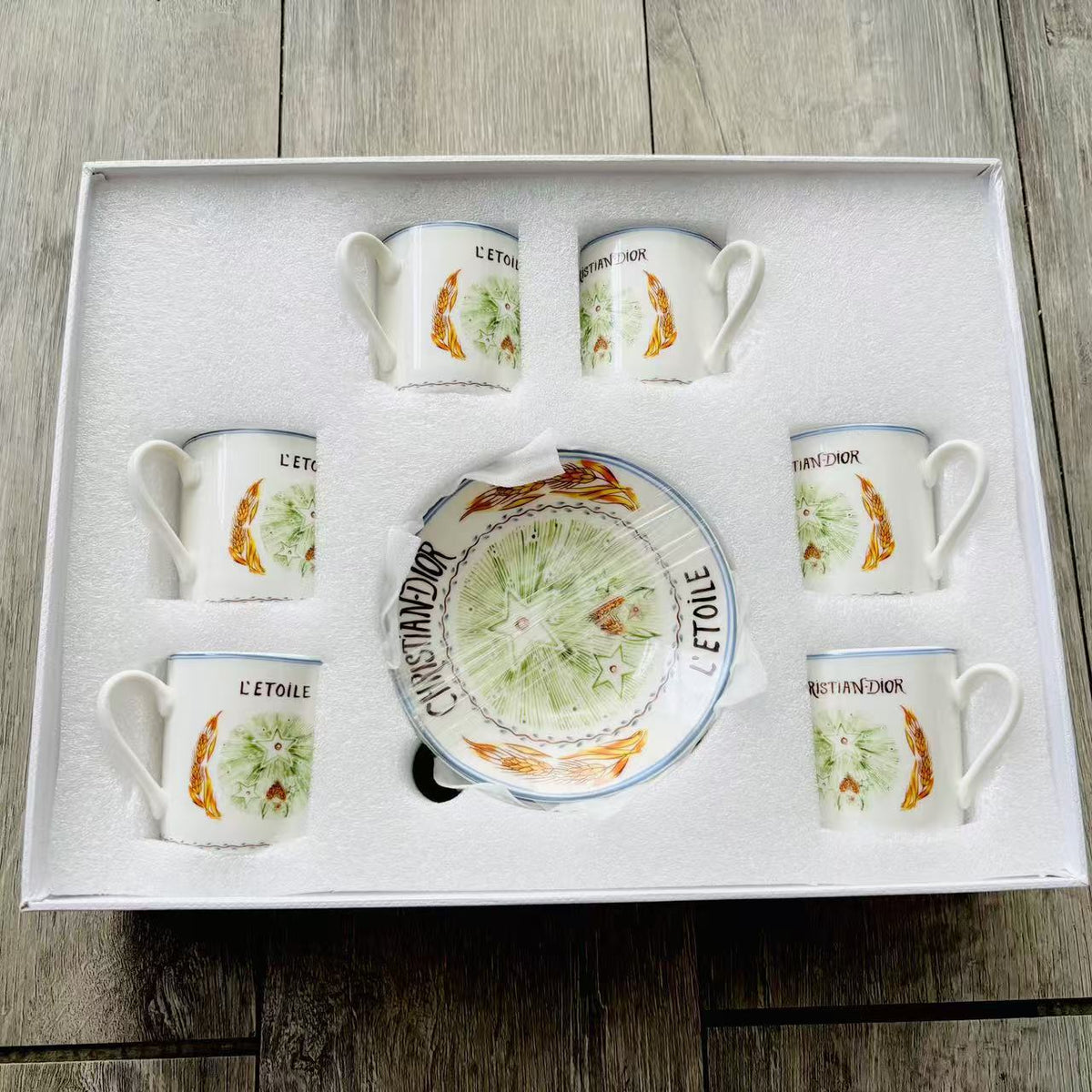 European Retro Ceramic Coffee Cup and Saucer Set