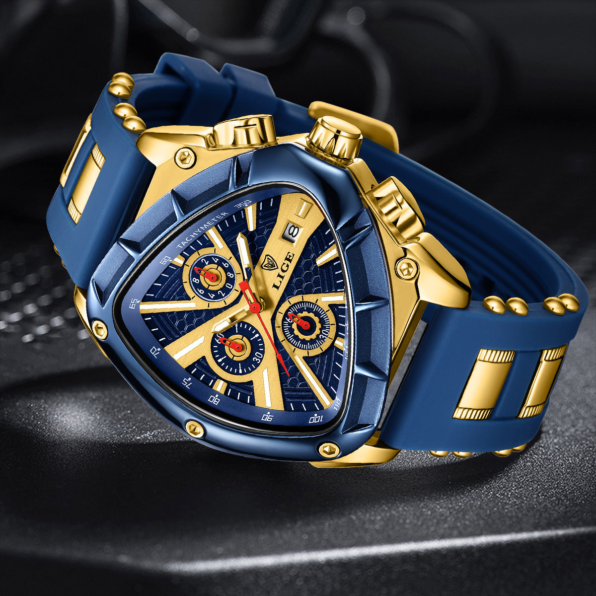 Polygonal Luminous Calendar Watch