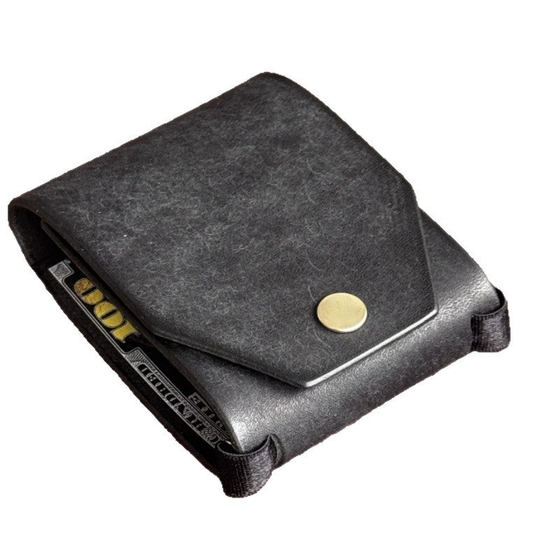 Magnetic Closure Leather Cash Wrap Wallet