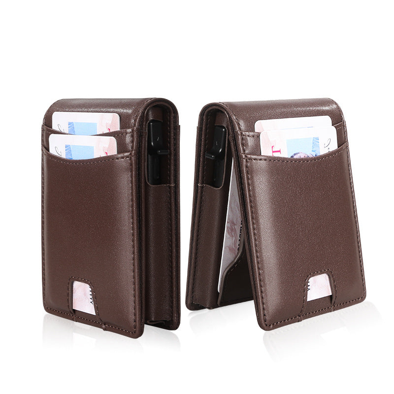 Mens Anti-Degaussing Microfiber Leather Wallet