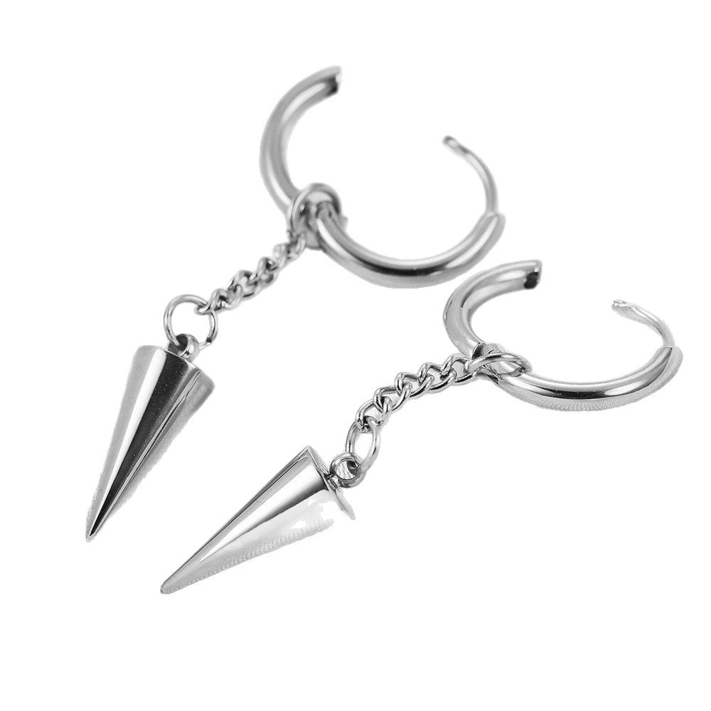 Geometric Triangle Cone Drop Earrings