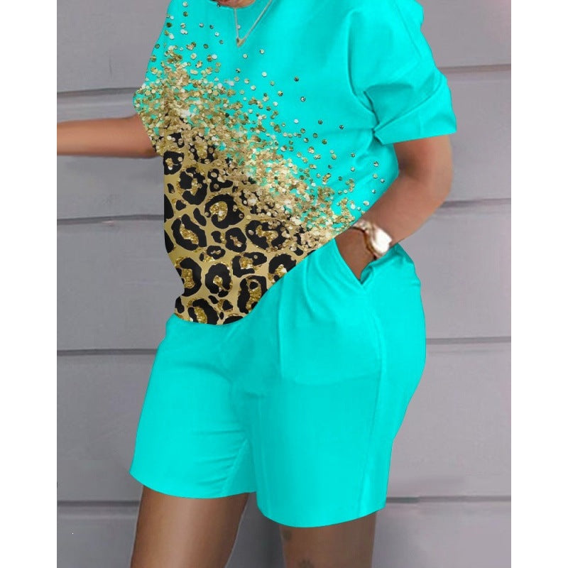 3D Digital Print Women's Two-Piece Sportswear Set