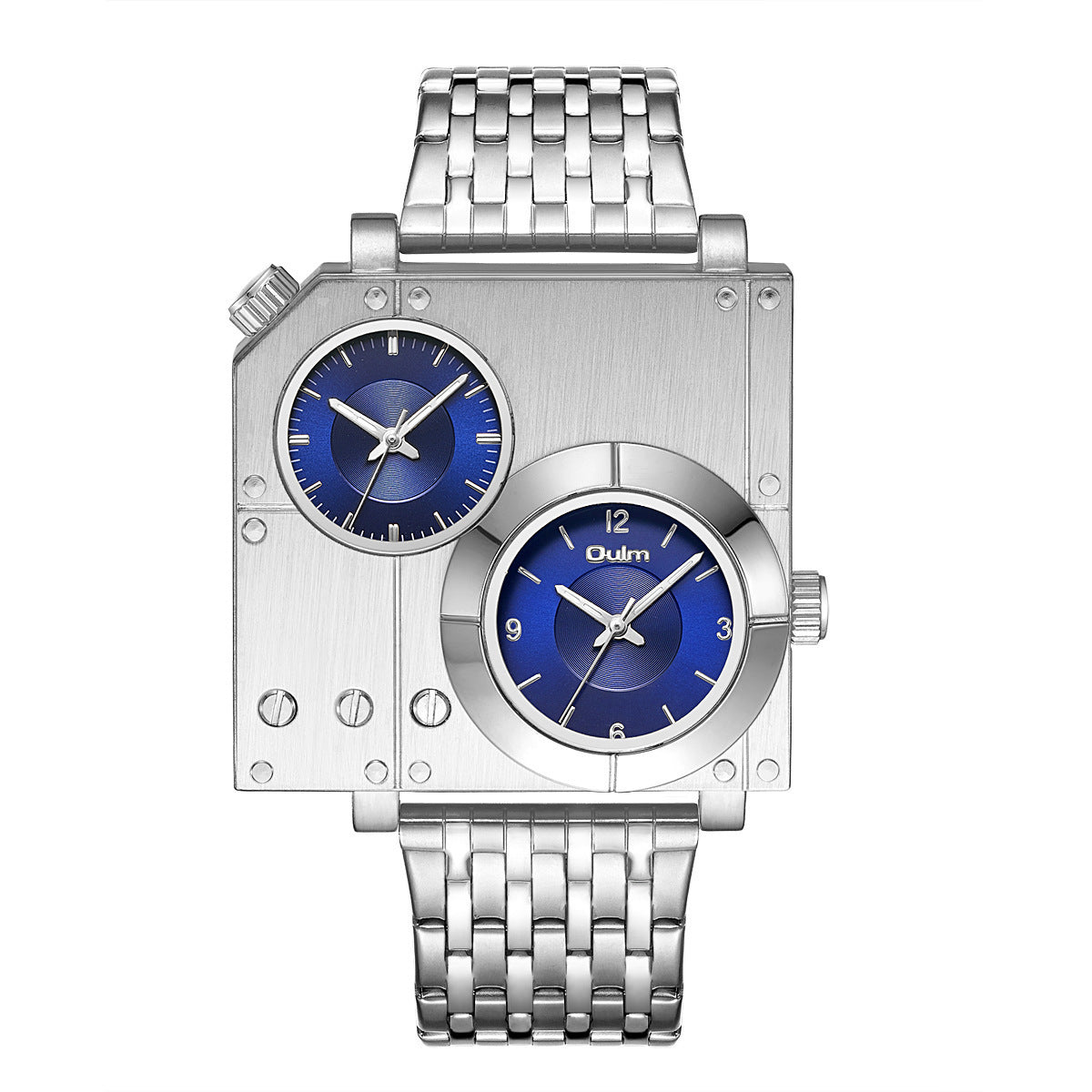 Square-shaped casual dual watches
